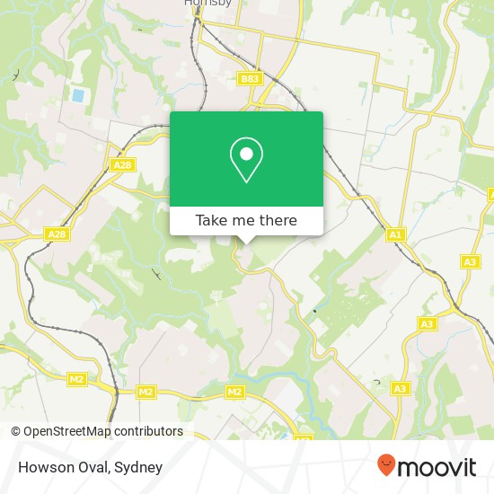Mapa Howson Oval