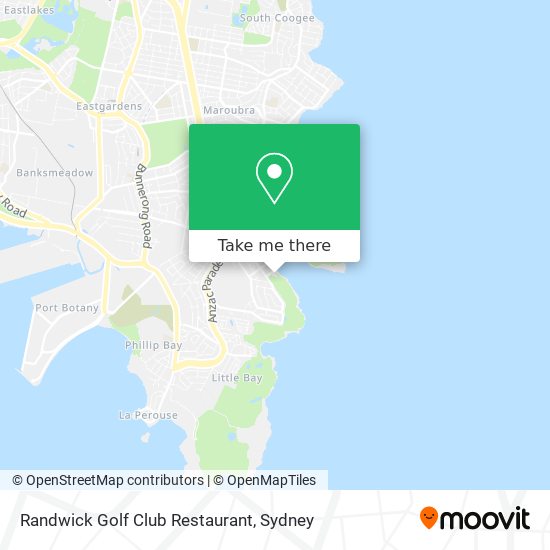 Randwick Golf Club Restaurant map