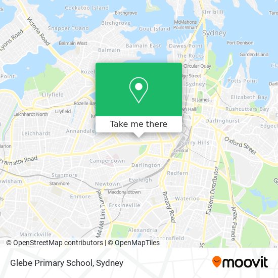 Mapa Glebe Primary School