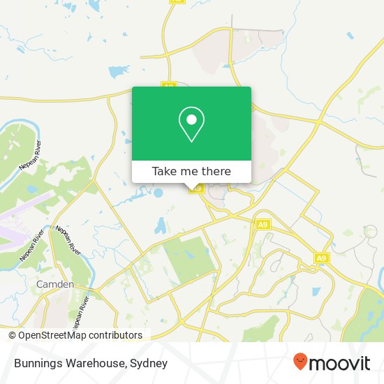 Bunnings Warehouse map