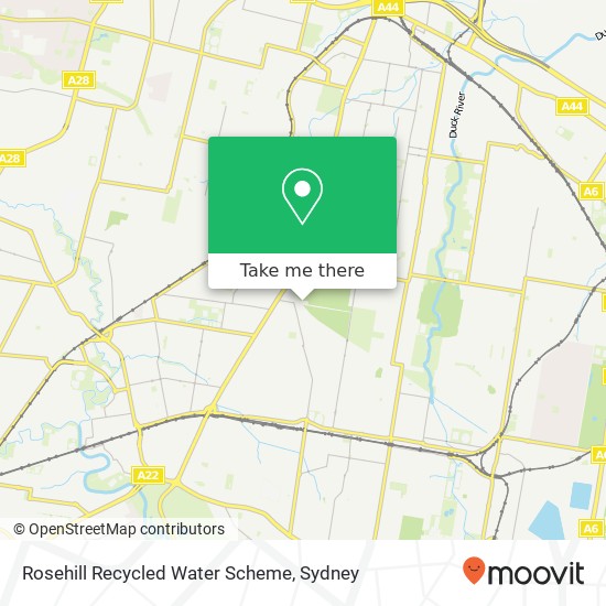 Mapa Rosehill Recycled Water Scheme