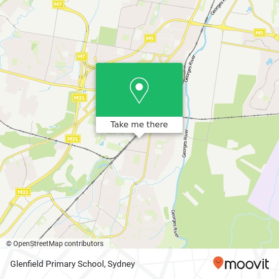 Mapa Glenfield Primary School