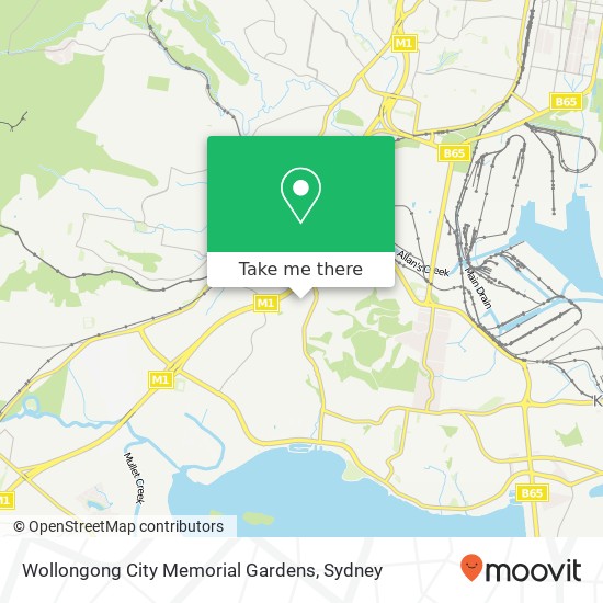 Wollongong City Memorial Gardens map