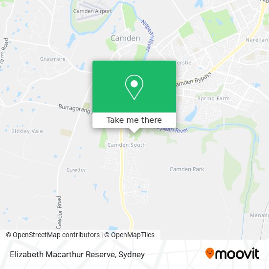 Mapa Elizabeth Macarthur Reserve