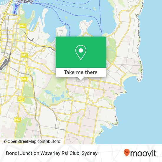 Bondi Junction Waverley Rsl Club map