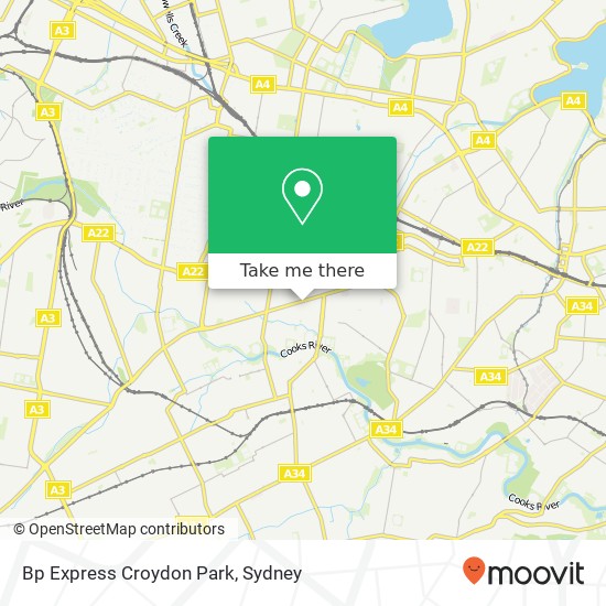 Mapa Bp Express Croydon Park