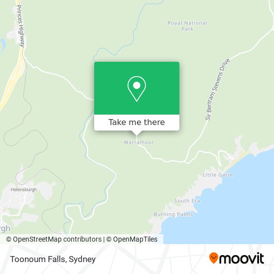 Toonoum Falls map