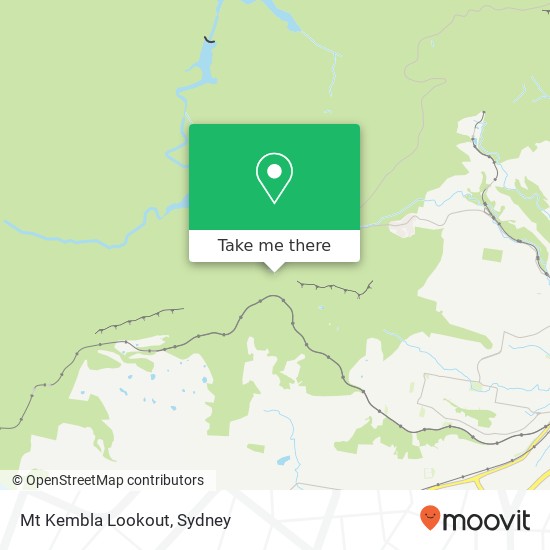 Mt Kembla Lookout map