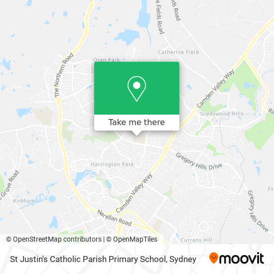 St Justin's Catholic Parish Primary School map