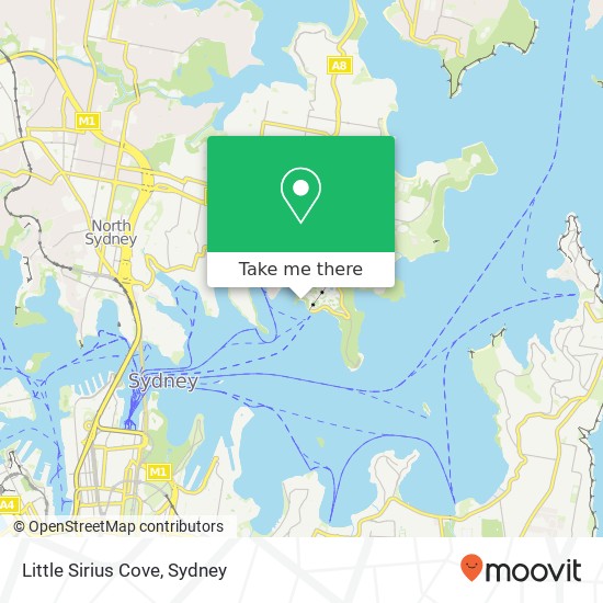 Little Sirius Cove map