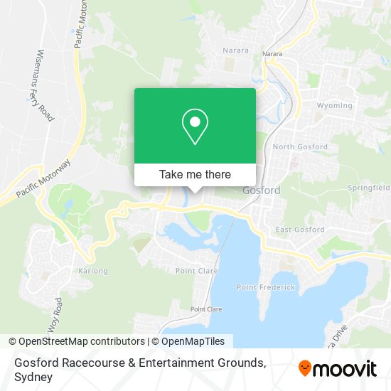 Mapa Gosford Racecourse & Entertainment Grounds