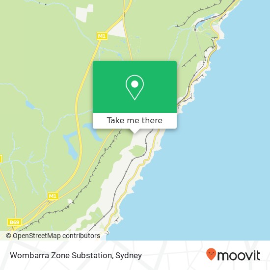 Mapa Wombarra Zone Substation