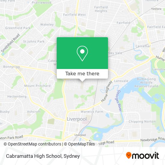 Mapa Cabramatta High School