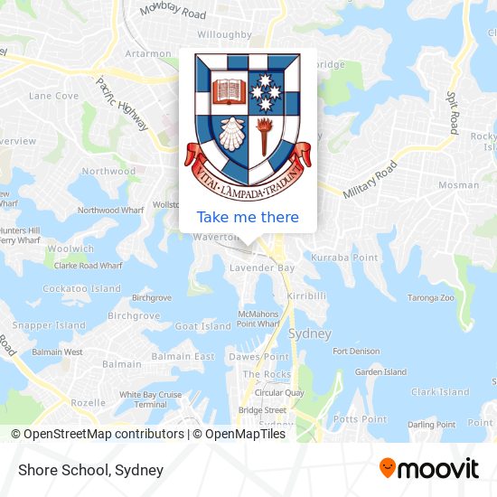 Mapa Shore School