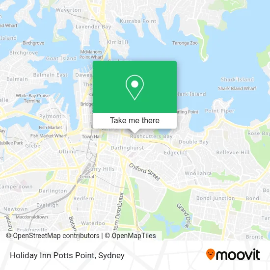 Holiday Inn Potts Point map