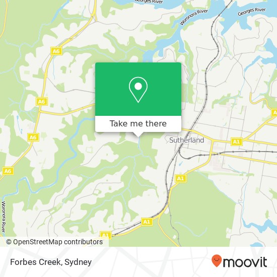 Mapa Forbes Creek