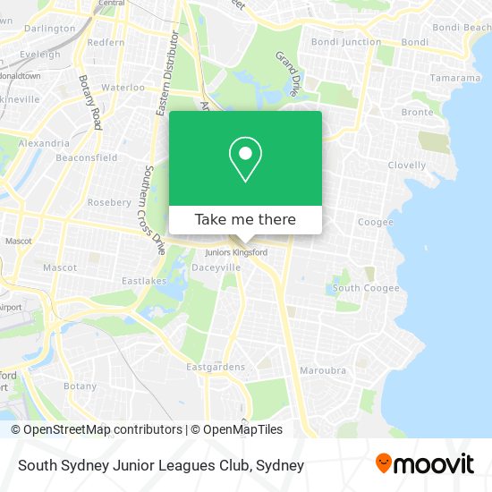 South Sydney Junior Leagues Club map