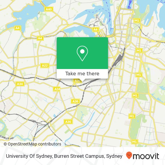 University Of Sydney, Burren Street Campus map