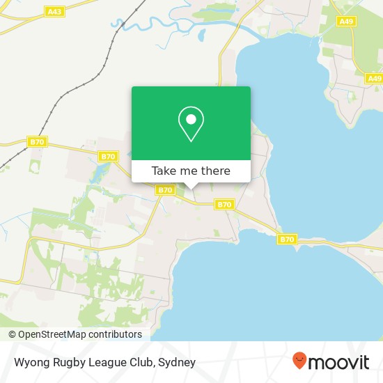 Wyong Rugby League Club map