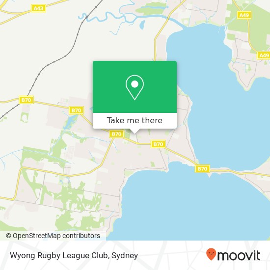 Mapa Wyong Rugby League Club