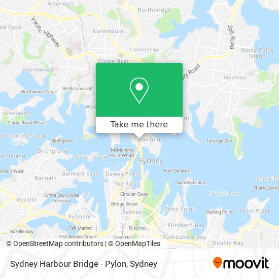 Sydney Harbour Bridge - Pylon map