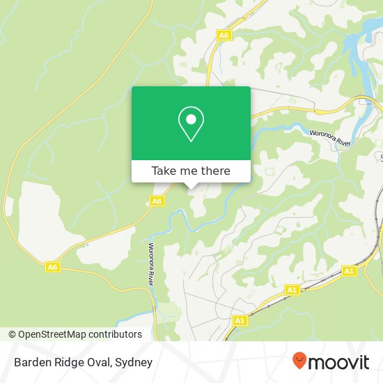 Barden Ridge Oval map