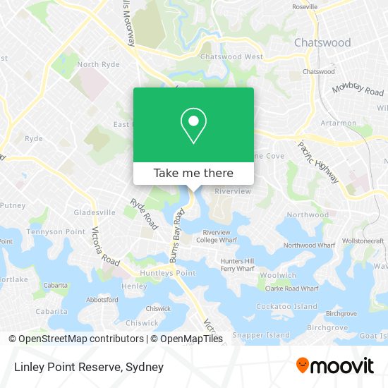 Linley Point Reserve map