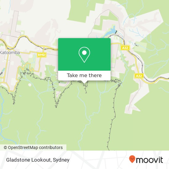 Mapa Gladstone Lookout