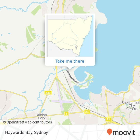 Haywards Bay map
