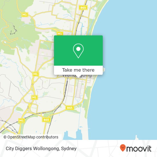 City Diggers Wollongong map
