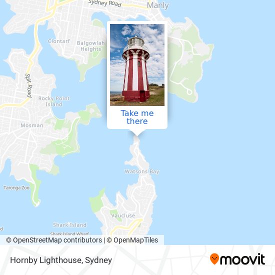Hornby Lighthouse map