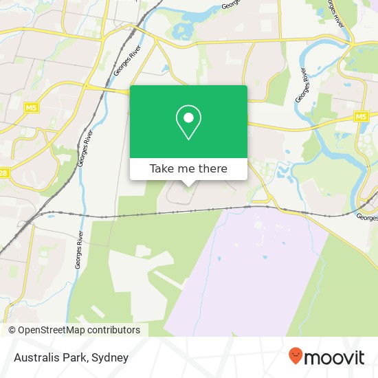 Australis Park map