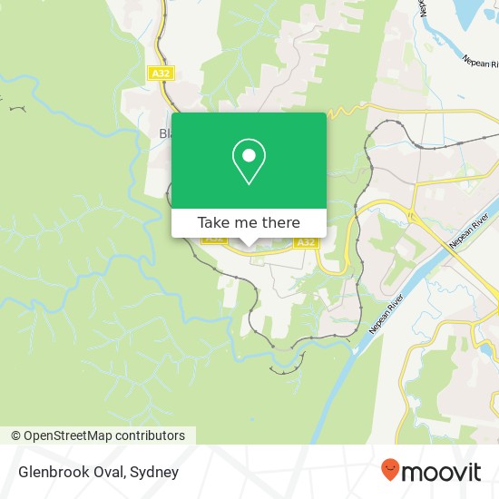 Mapa Glenbrook Oval