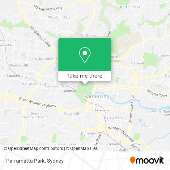 Mapa Parramatta Park