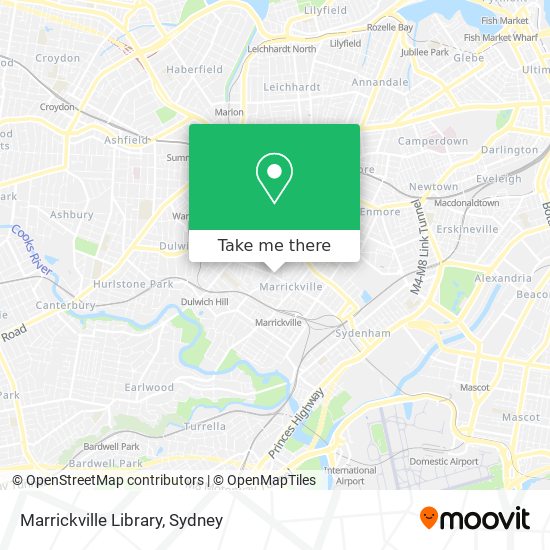 Mapa Marrickville Library