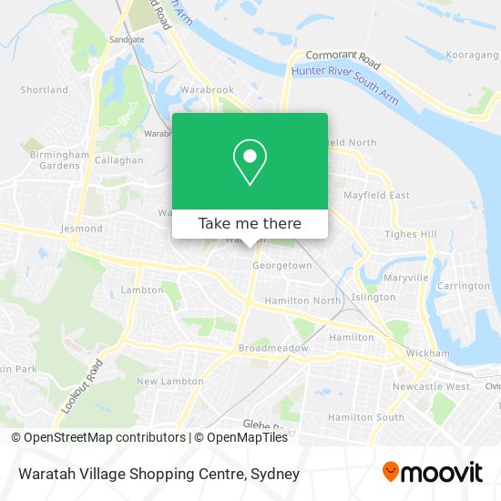 Mapa Waratah Village Shopping Centre