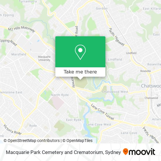 Macquarie Park Cemetery and Crematorium map