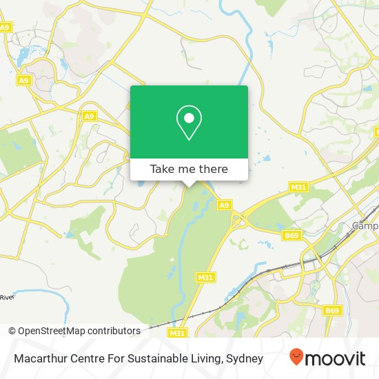 Mapa Macarthur Centre For Sustainable Living