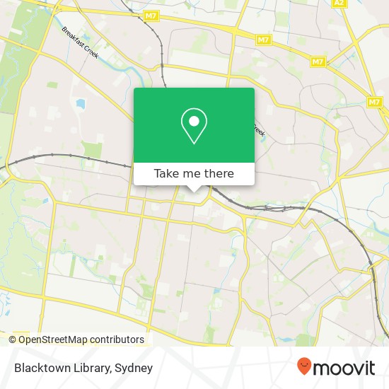 Blacktown Library map
