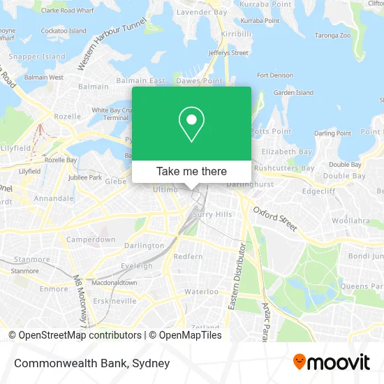 Mapa Commonwealth Bank