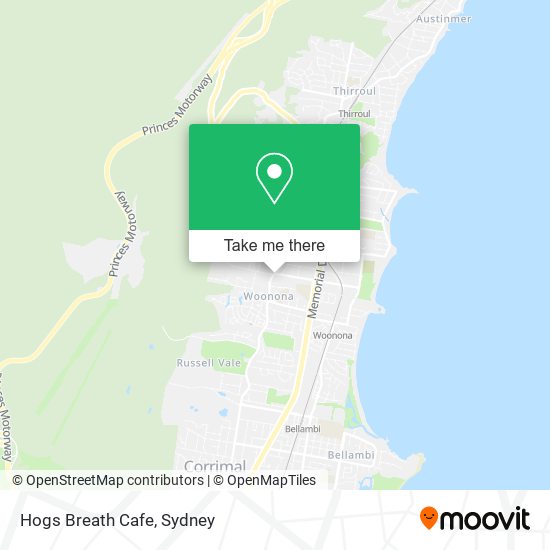 Mapa Hogs Breath Cafe