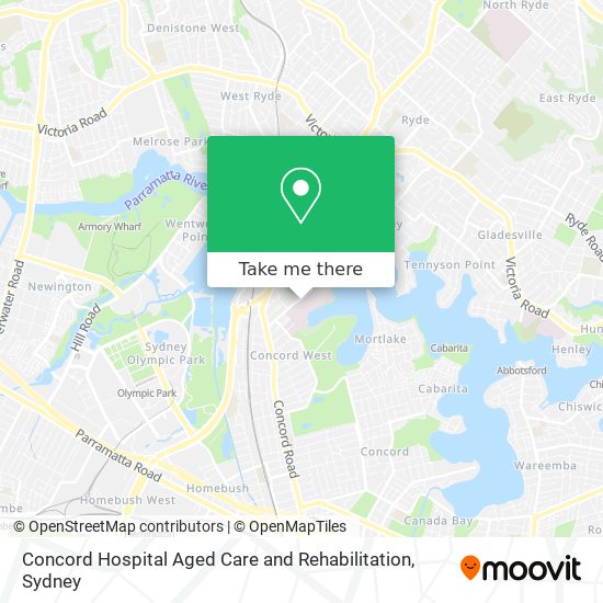 Concord Hospital Aged Care and Rehabilitation map