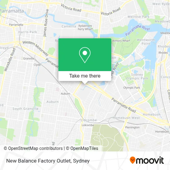 Mapa New Balance Factory Outlet