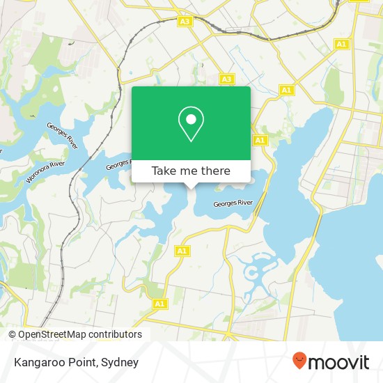 Mapa Kangaroo Point