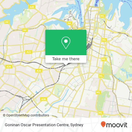Goninan Oscar Presentation Centre map