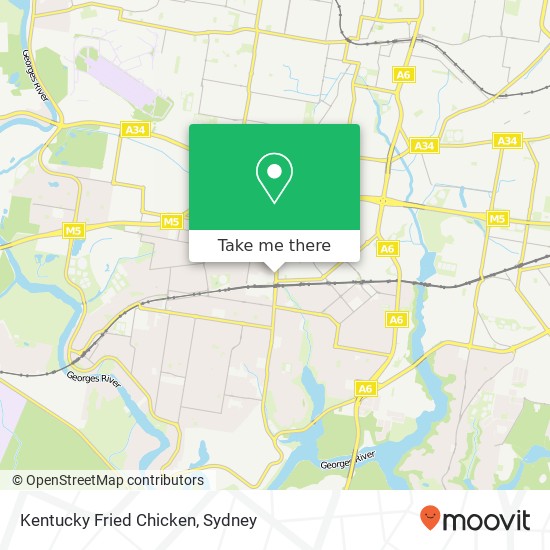 Kentucky Fried Chicken map