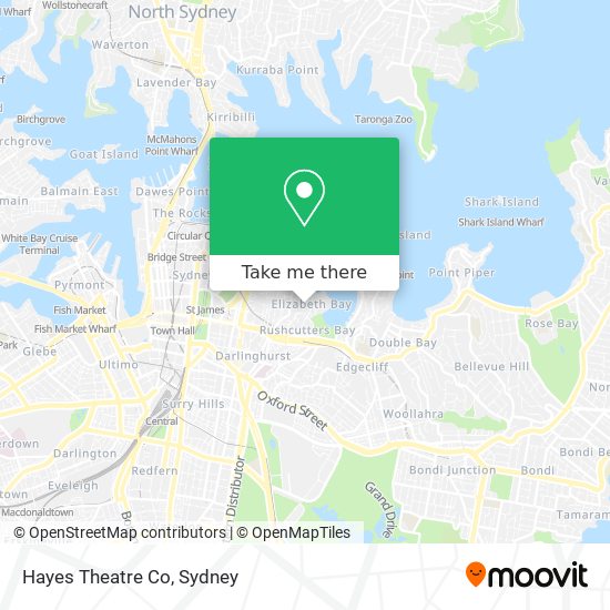 Hayes Theatre Co map