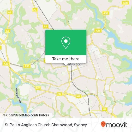 St Paul's Anglican Church Chatswood map