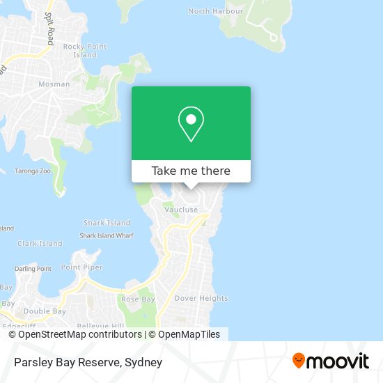 Parsley Bay Reserve map