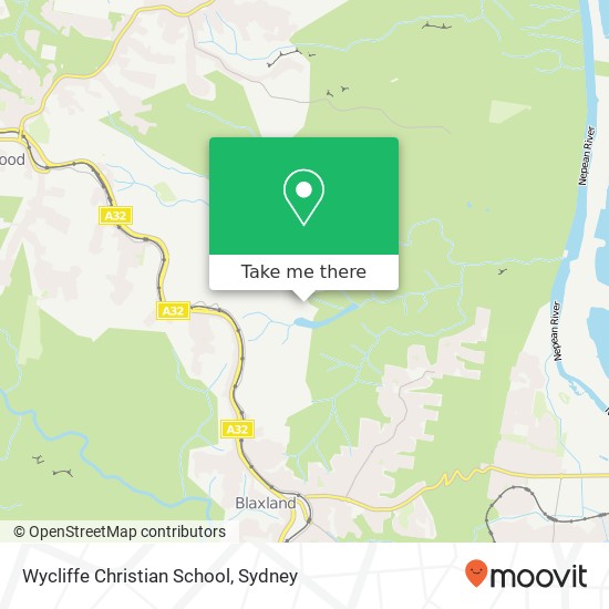Mapa Wycliffe Christian School